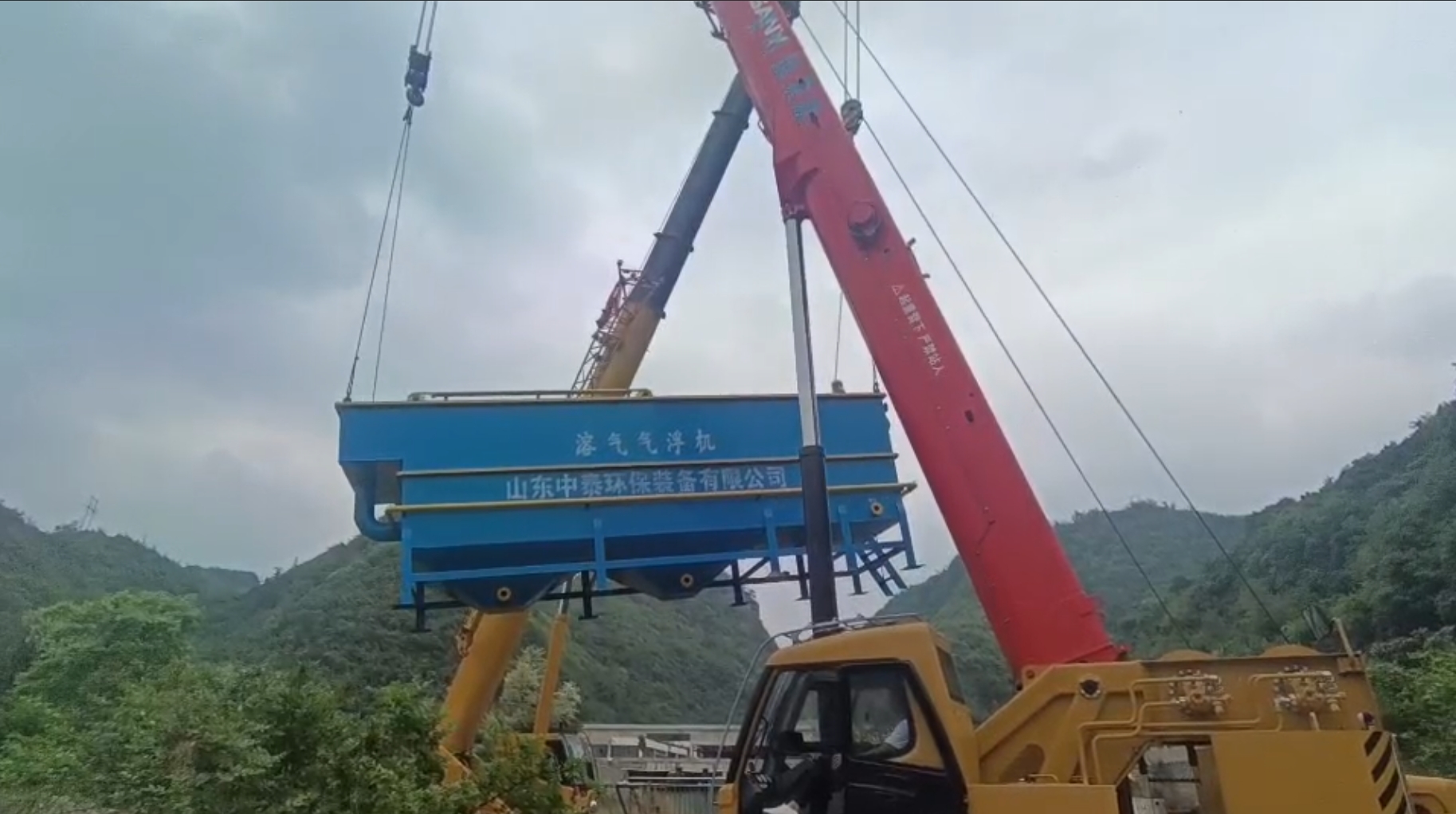 氣浮機，高效氣浮機，溶氣氣浮機，氣浮機安裝現(xiàn)場